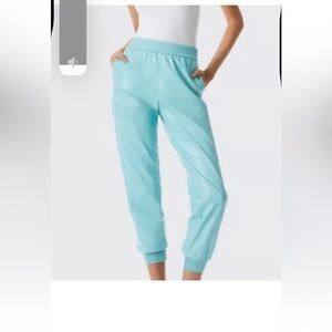 Alice & Olivia Teal Leather Pants Size small.